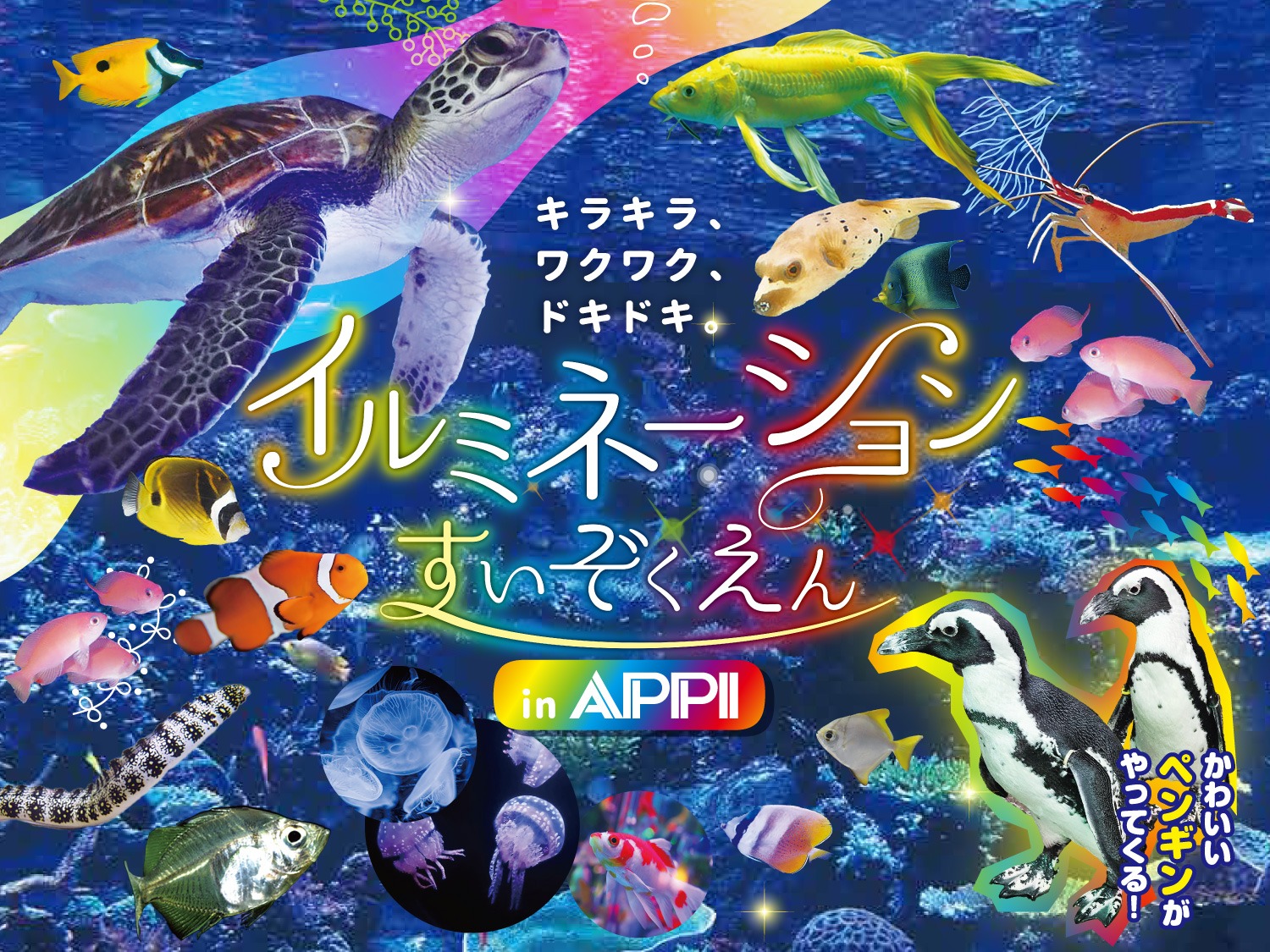 1 night with 2 meals / Illumination Aquarium in APPI admission ticket plan (dinner buffet only)