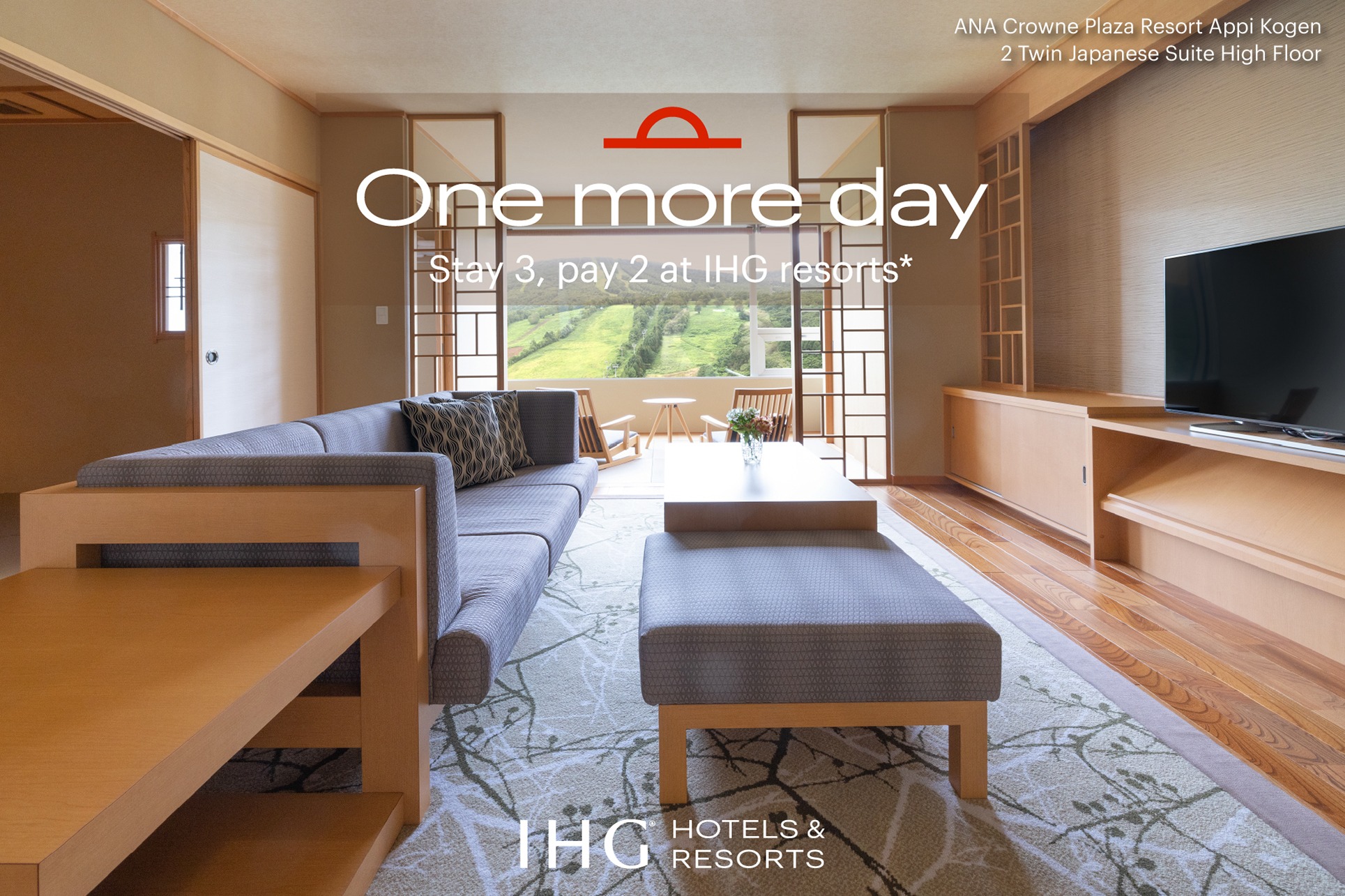 IHG会員様限定／3連泊で1泊無料リゾートキャンペーン★地元産自然の恵みを楽しむ朝食付プラン