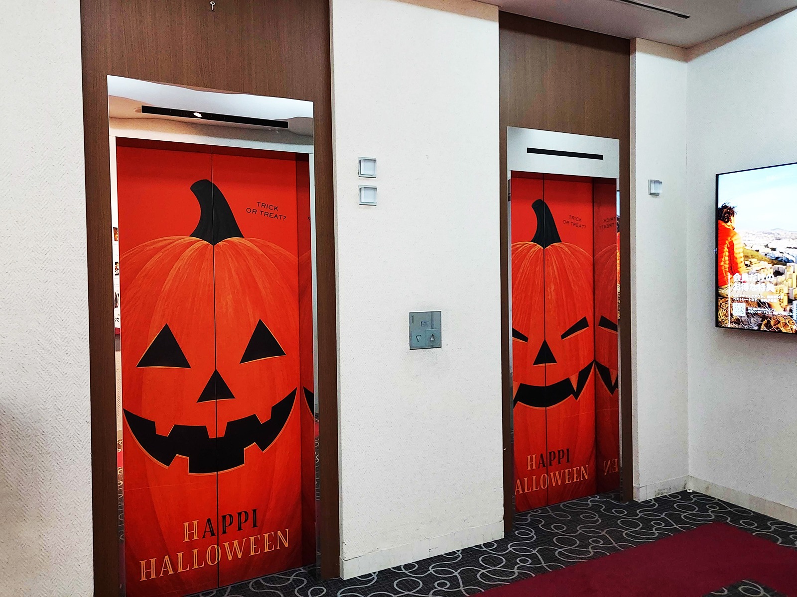 施設内もハロウインスポット多数！